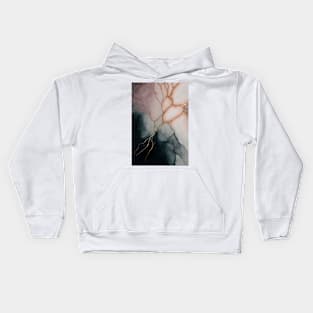 Seeping Storm - Abstract Alcohol Ink Resin Art Kids Hoodie